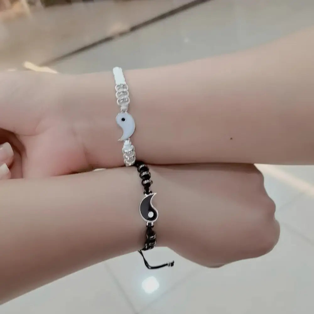 Yin yang y2k couple bracelet for fashion-forward duos - necklace