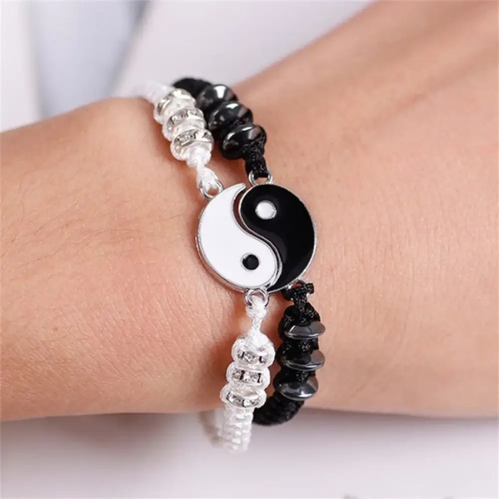Yin yang y2k couple bracelet for fashion-forward duos - necklace
