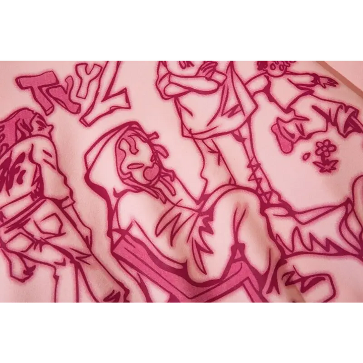 Youth life y2k oversized hoodie jacket in cotton and polyester - hoodies