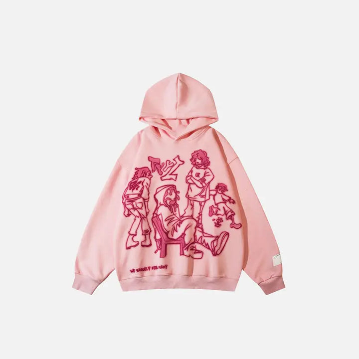 Youth life y2k oversized hoodie jacket in cotton and polyester - pink / s - hoodies