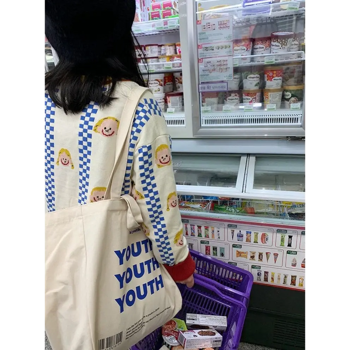 Youth y2k tote bag for streetwear style and durability