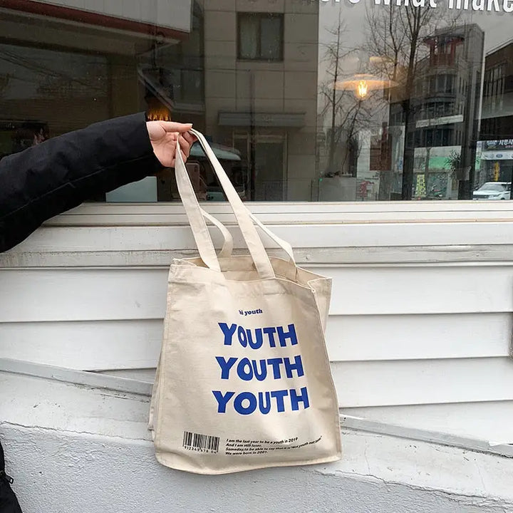 Youth y2k tote bag for streetwear style and durability