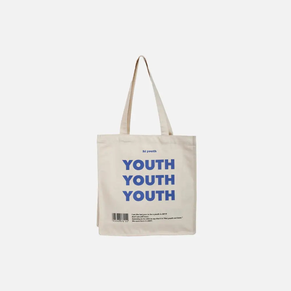 Youth y2k tote bag for streetwear style and durability - square