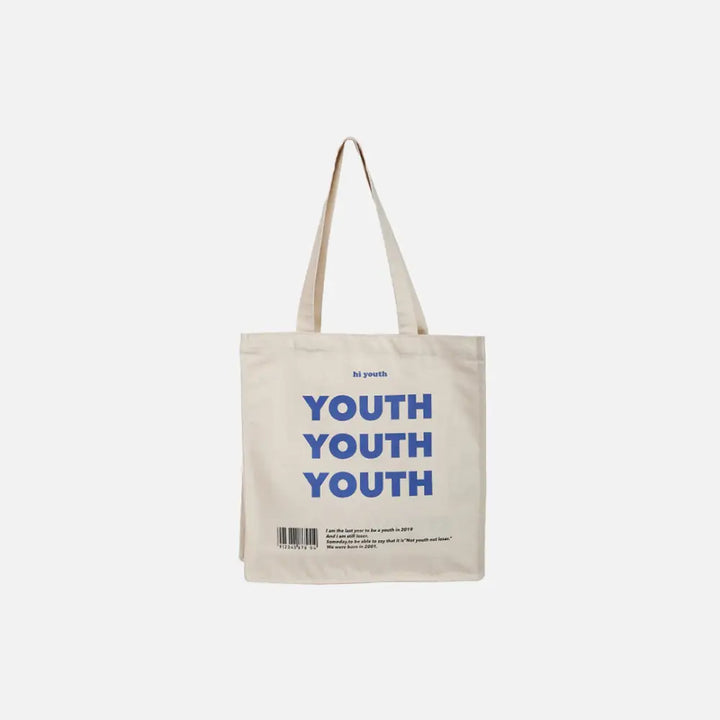 Youth y2k tote bag for streetwear style and durability - square