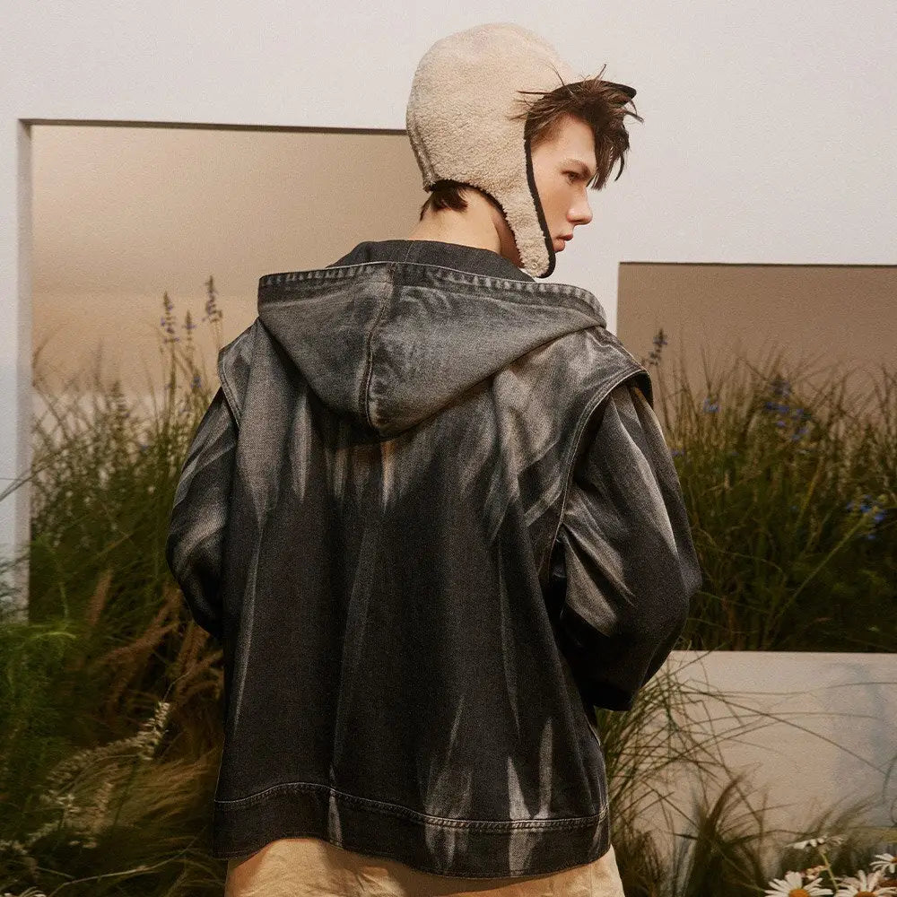 Y2k black gradient zip-up hoodie - hoodie