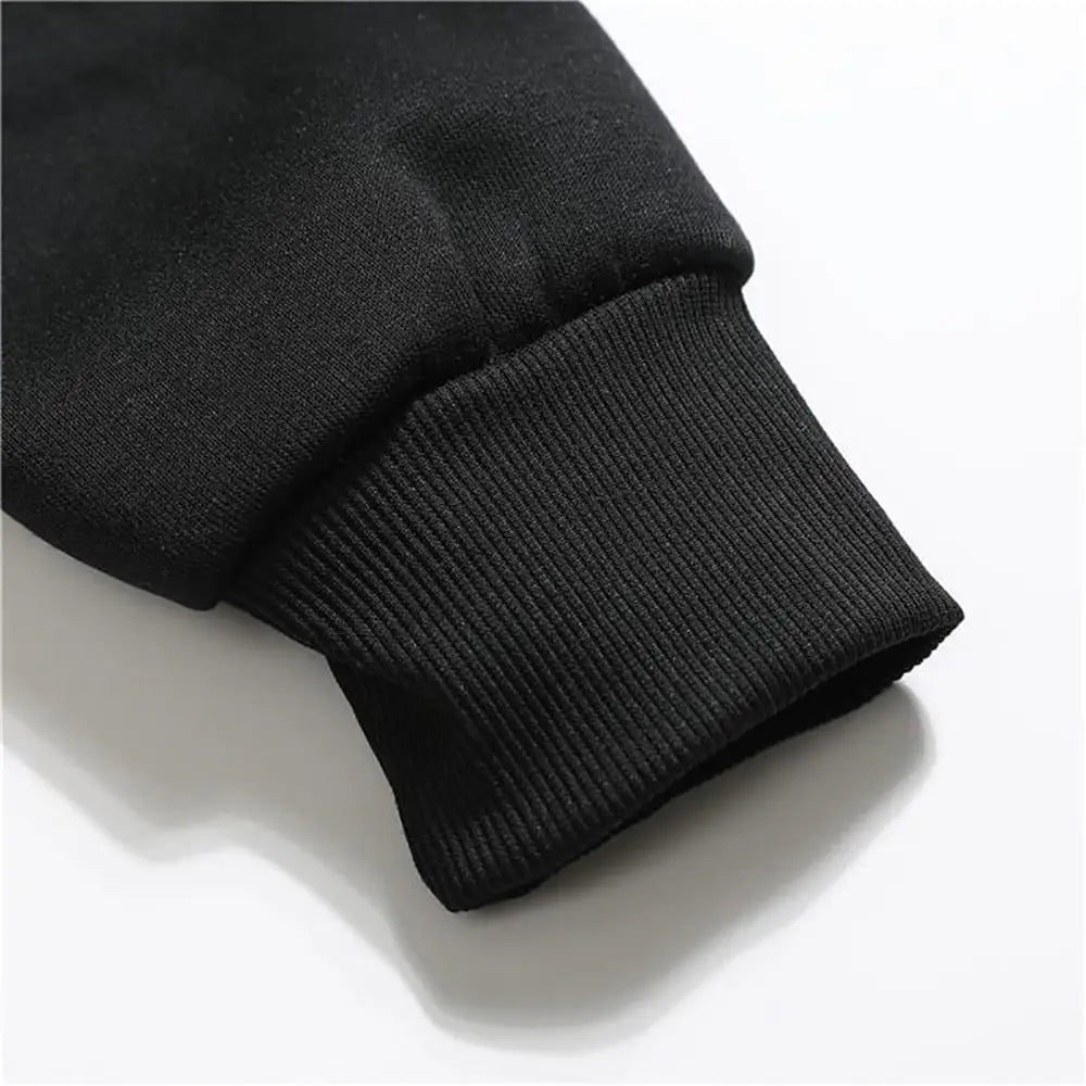 Y2k zip cardigan hoodie in solid black for effortless style - hoodies