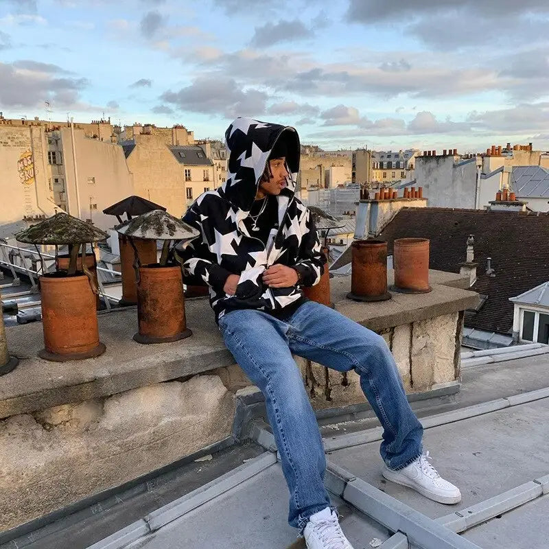 Y2k zipped hoodie for comfortable 2000s streetwear style - hoodies