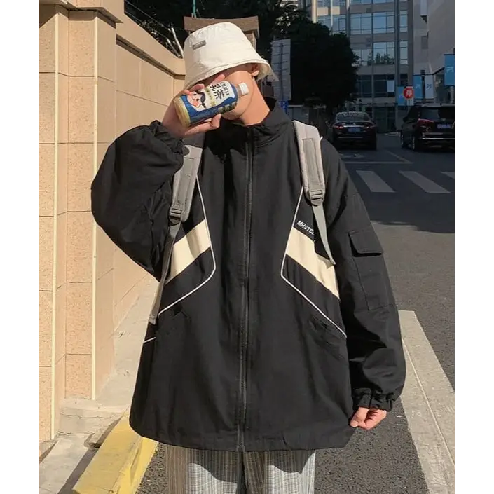 Y2k zip jacket for a nostalgic and trendy look - windbreaker jackets