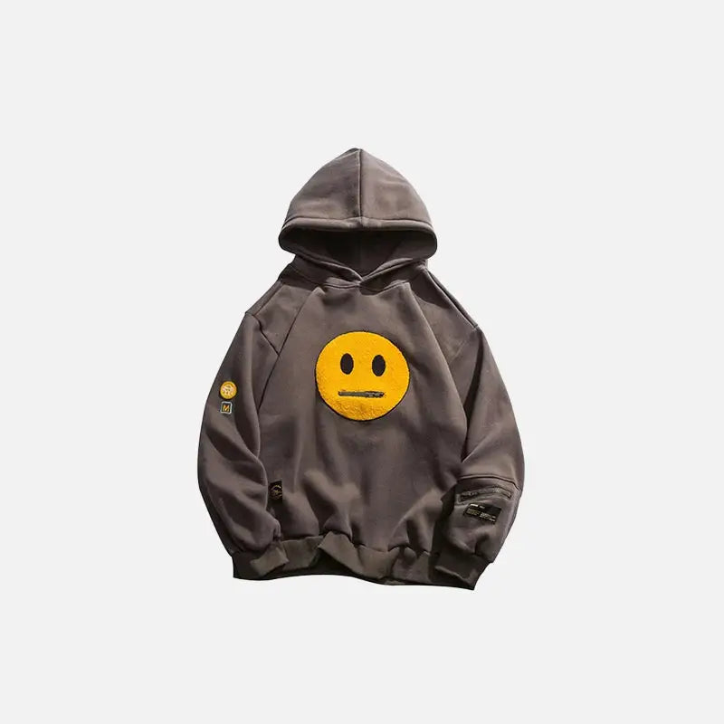 Y2k emoji hoodie for comfort and streetwear style - grey / m - hoodies