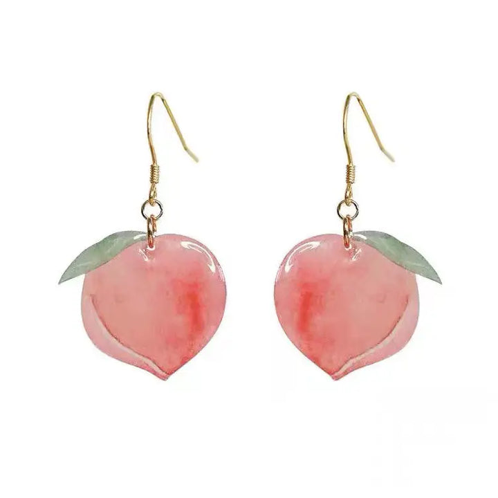 Aesthetic peach earrings for unique style and accessory trends - standart / earrings