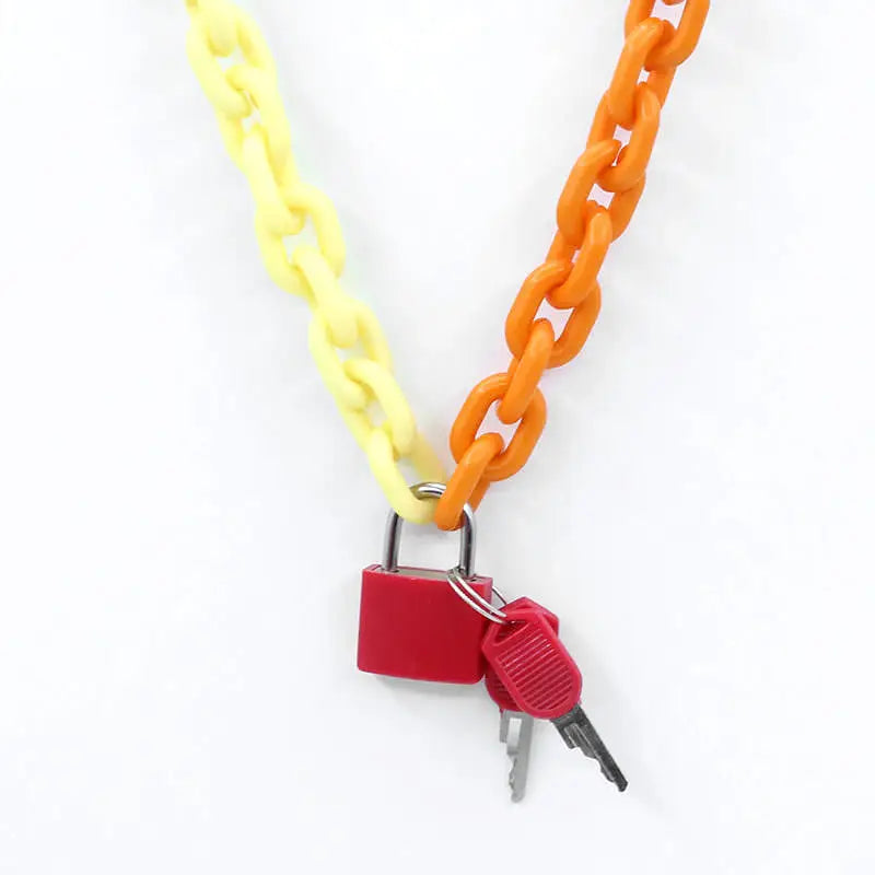 2.0 neon chain necklace