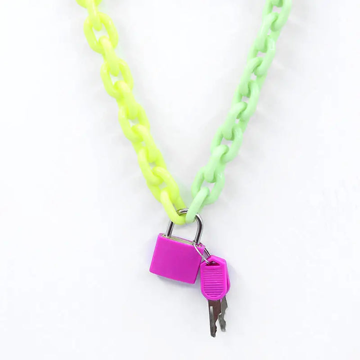 2.0 neon chain necklace