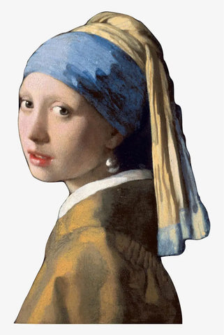 Vermeer girl with a pearl earring outline earrings y2k style