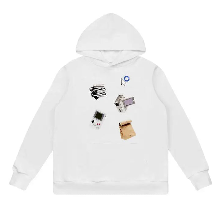 2014 tumblr aesthetic hoodie with lightweight cotton blend - m / white