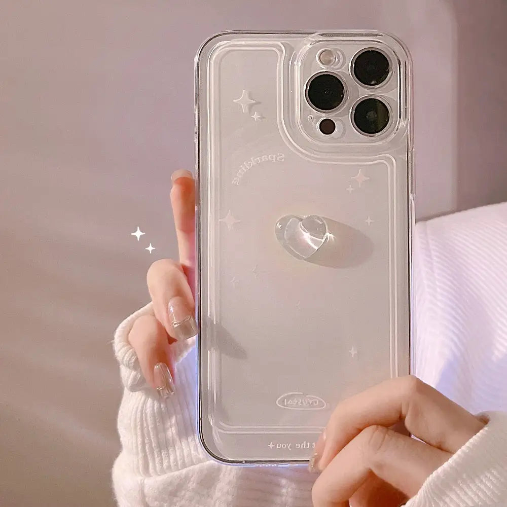 3d heart iphone case y2k - cases
