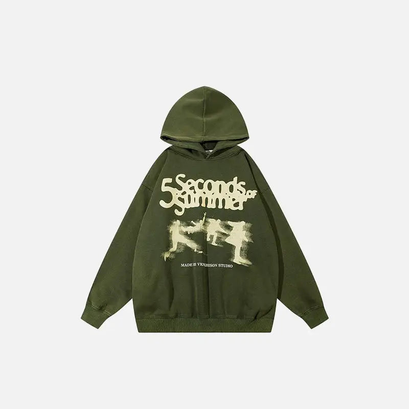 5 seconds of summer hoodie y2k - green / m - hoodies
