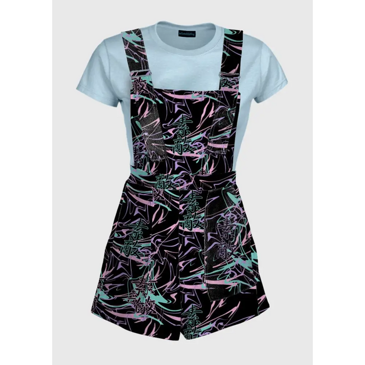 Abstract black overalls - xs