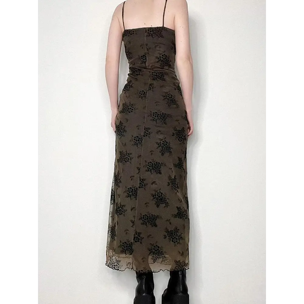 Academia grunge vintage maxi dress