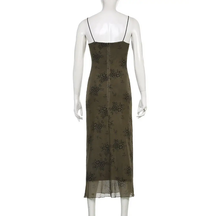 Academia grunge vintage maxi dress