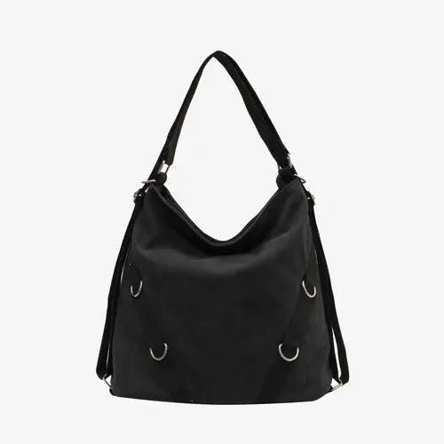 Acubi aesthetic canvas crossbody bag - black / one size