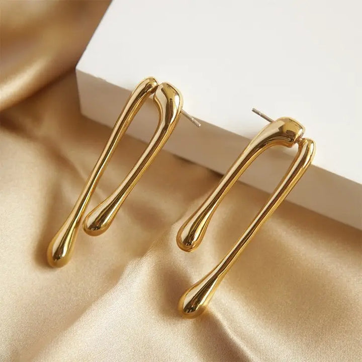 Unique y2k dripping earrings for a creative outfit with jacket - earrings