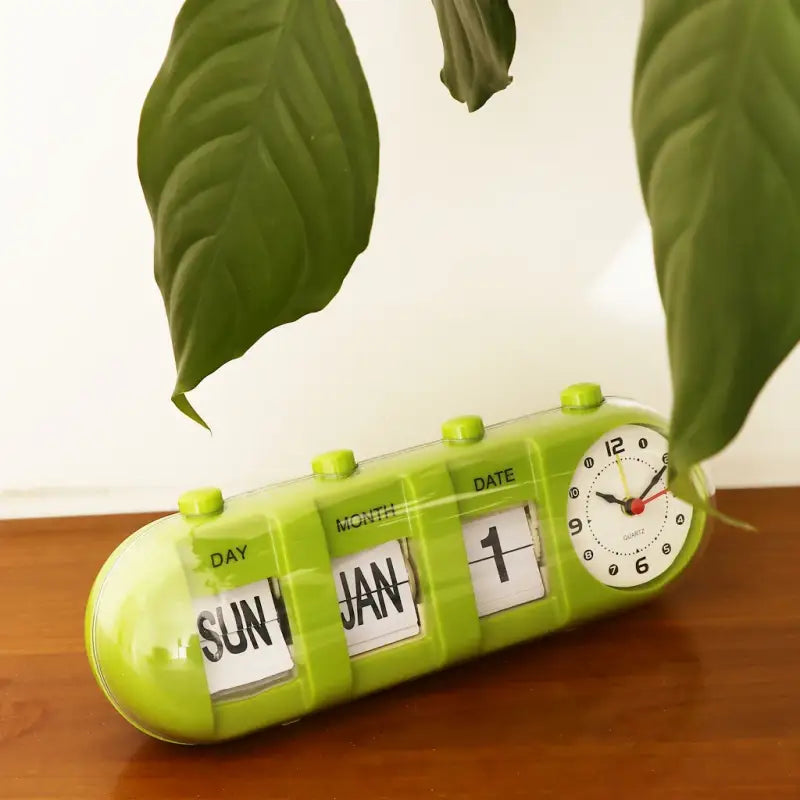 Aesthetic flip clock - green