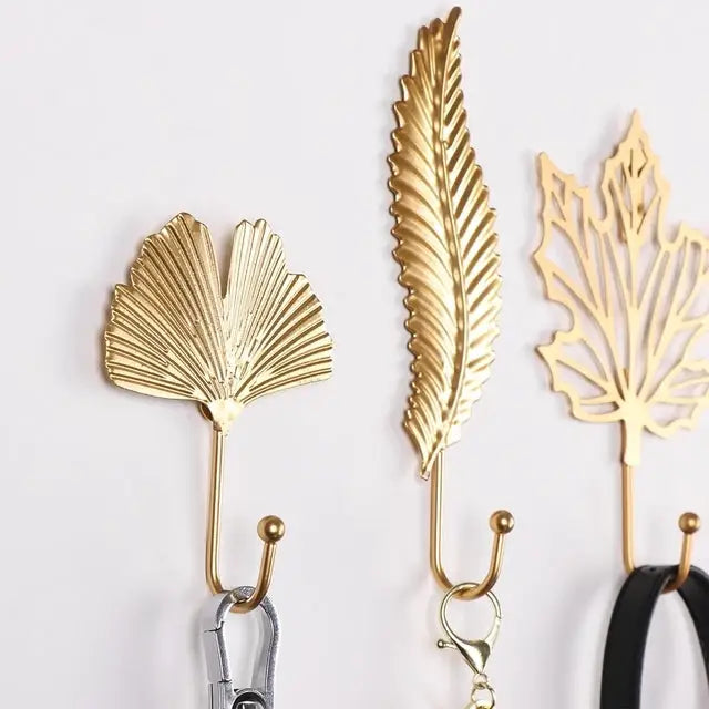 Aesthetic leaf wall hook for stylish bedroom decor