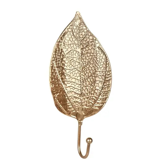 Aesthetic leaf wall hook - gold