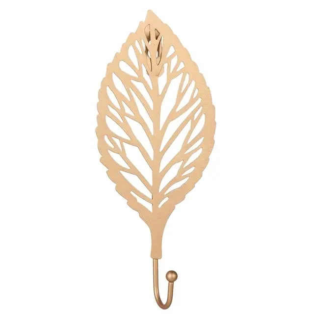 Aesthetic leaf wall hook - gold / c