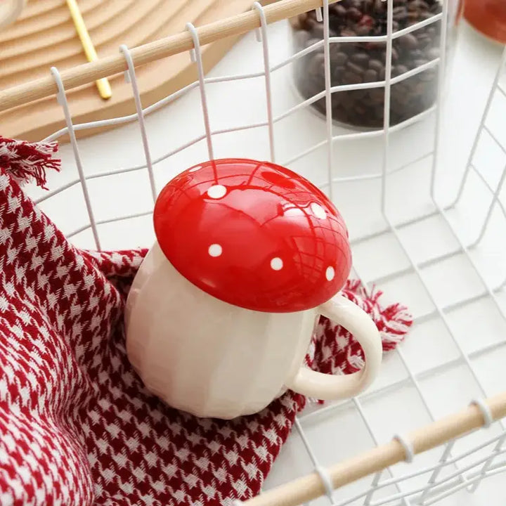 Aesthetic mushroom mug for whimsical morning moments