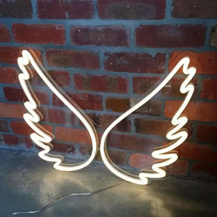 Aesthetic neon light - angel wings