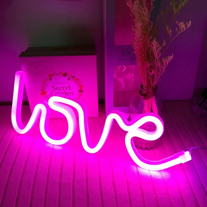 Aesthetic neon light for room decor and ambiance - love b