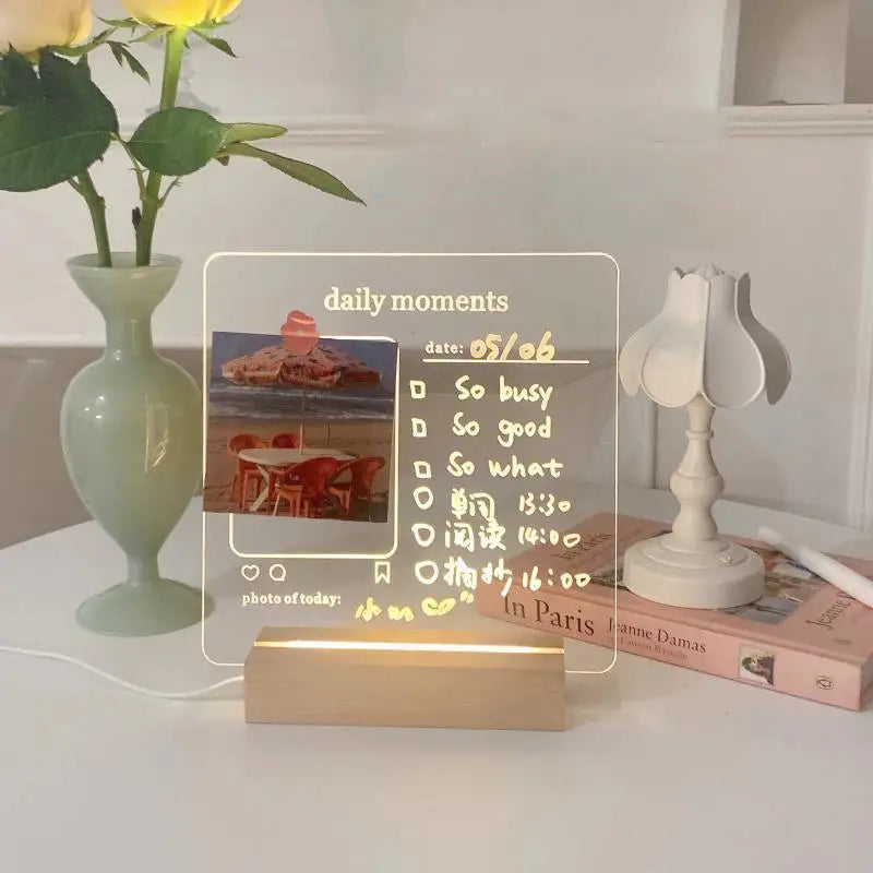 Aesthetic notice board for your desk to organize thoughts and tasks - daily moments