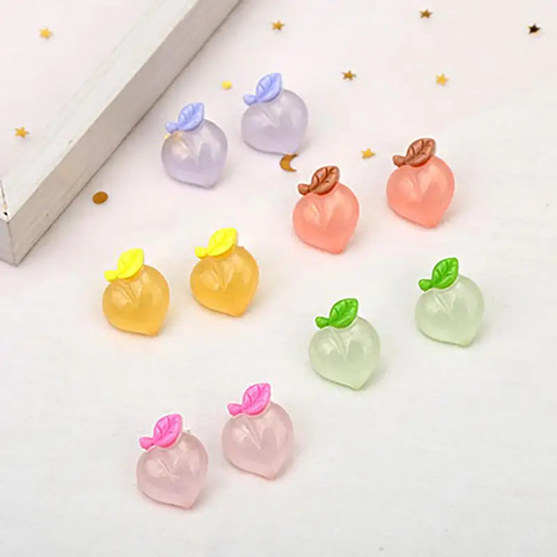 Aesthetic peach earrings - earrings