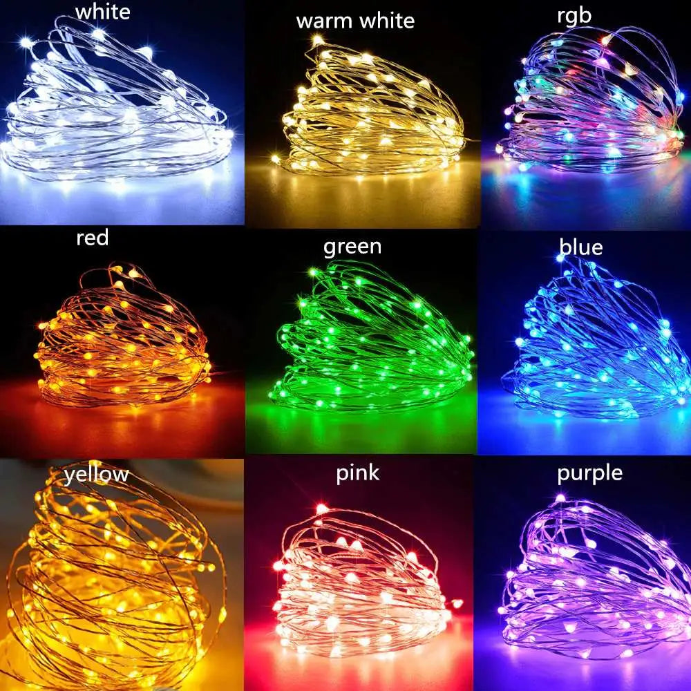 Aesthetic string lights for room decor and ambiance - 2 m / 6.6 ft + 10 clippers / 3aaa battery powered / blue