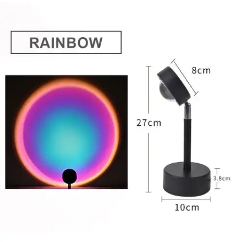 Aesthetic sunset projector for stylish bedroom decor - rainbow