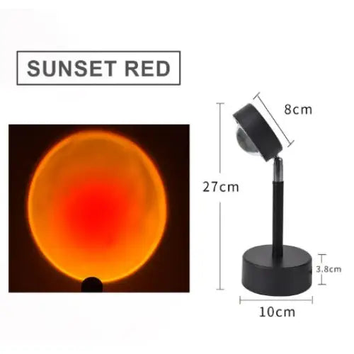 Aesthetic sunset projector for stylish bedroom decor - red