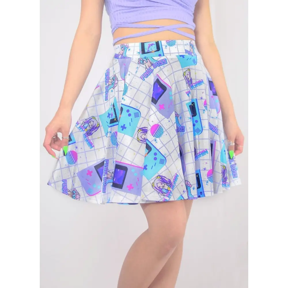 Aesthetic video game white skirt - xsmall-large / women skirts