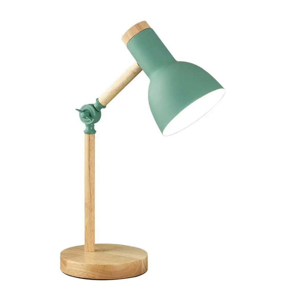 Aesthetic wooden desk lamp - green / 3 color switching / eu plug