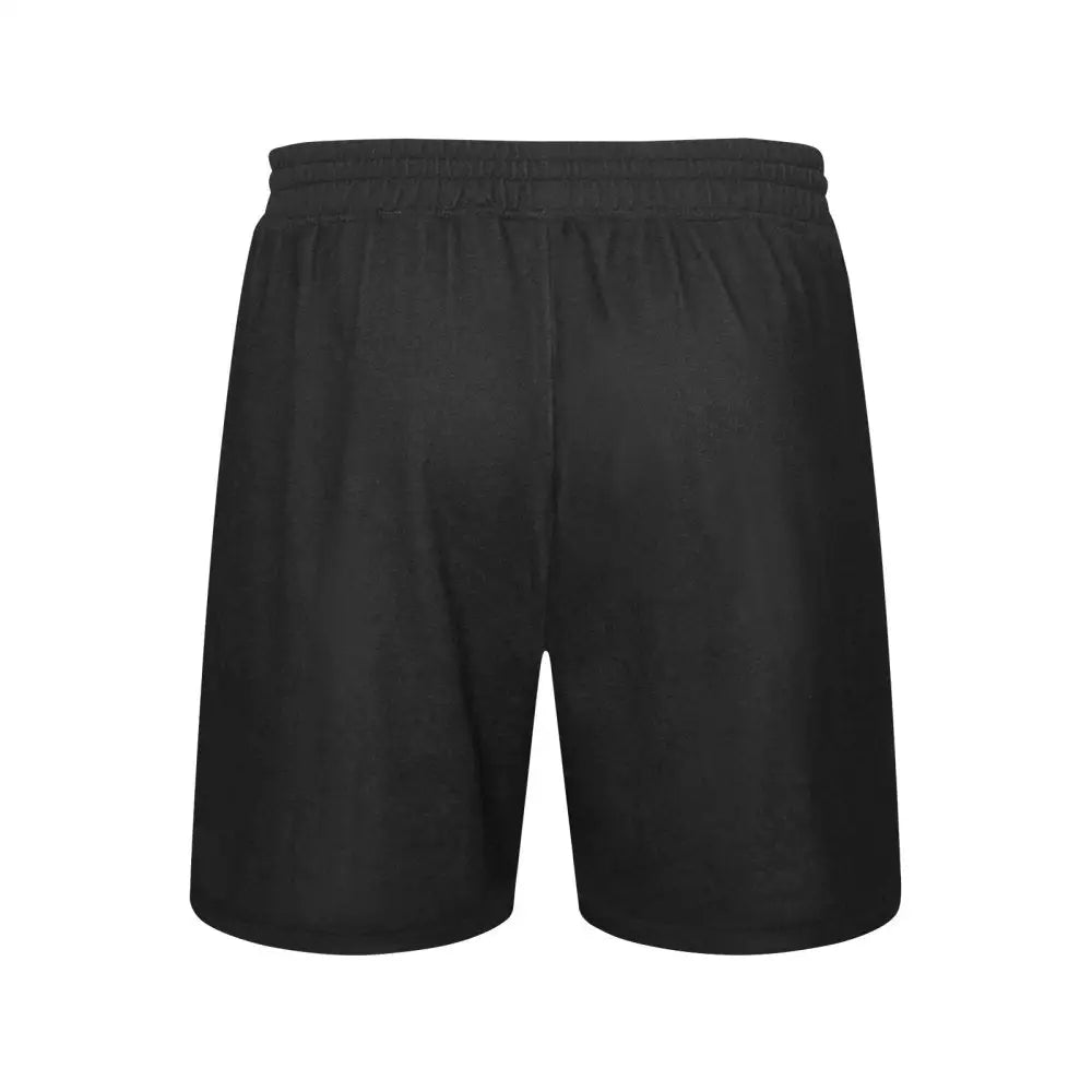 Y2k black cartoon drawstring pocket track shorts with slight stretch - men’s mid-length casual (l50)