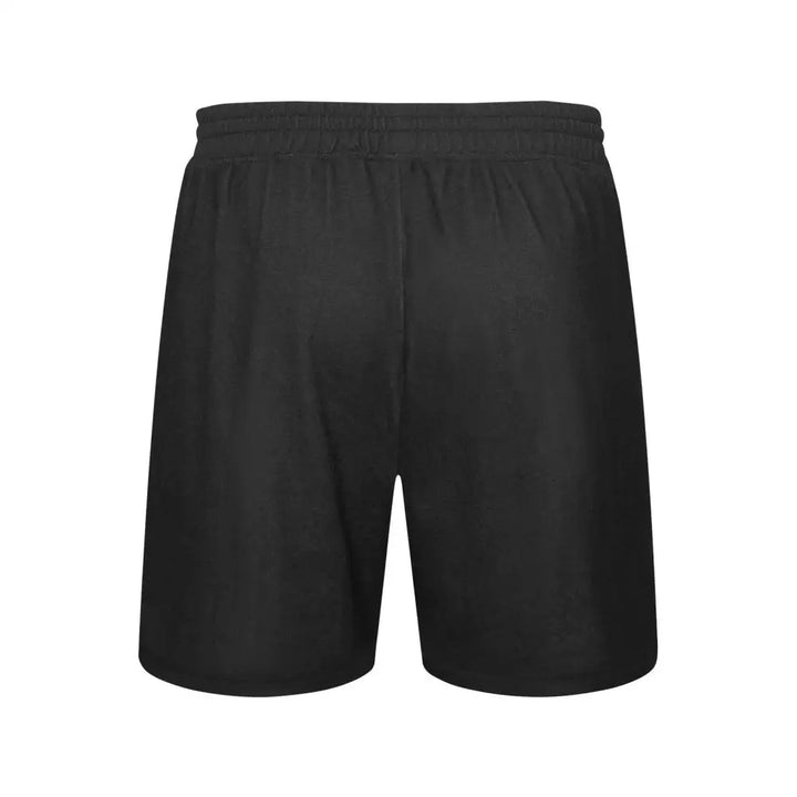 Y2k black cartoon drawstring pocket track shorts with slight stretch - men’s mid-length casual (l50)