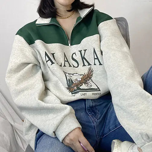 Alaska zip up sweatshirt - sweatshirts