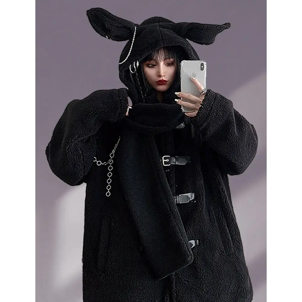 Alt goth bunny chain hat scarf