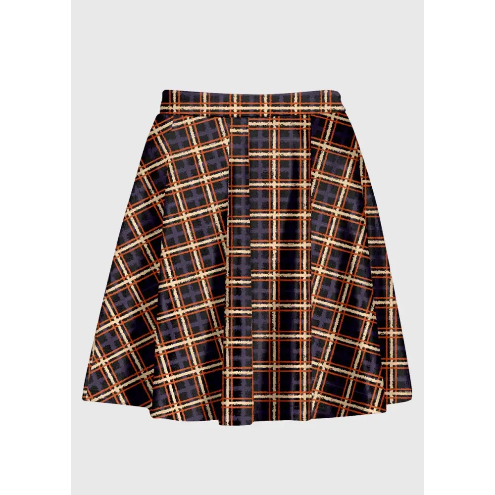 Alt grunge plaid high waisted skirt - skirts