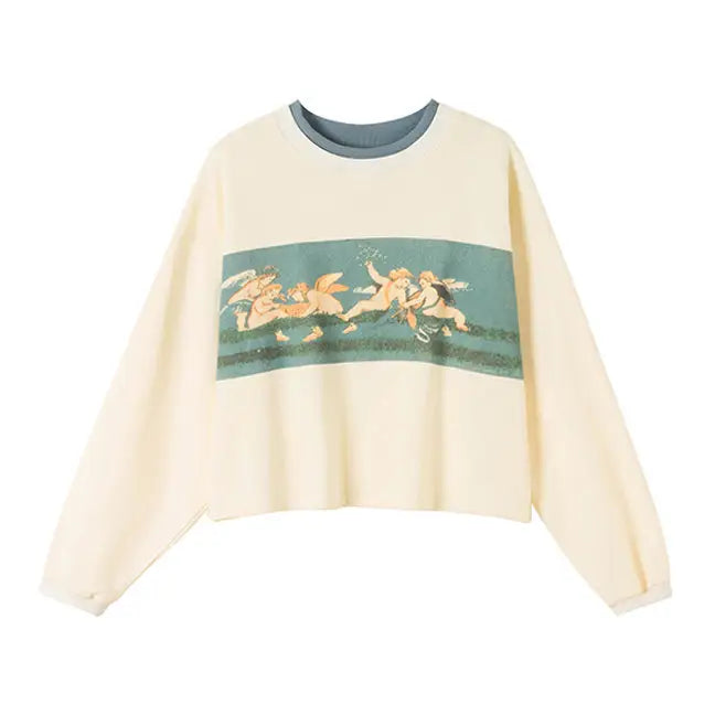 Angel crop sweatshirt - sweatshirts