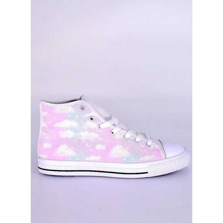 Angelic sky women’s canvas lace-up sneakers with rubber out-sole - us6 - high top shoes (017)