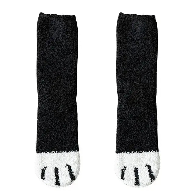Animal cartoon fleece socks y2k - a / european size 35-43