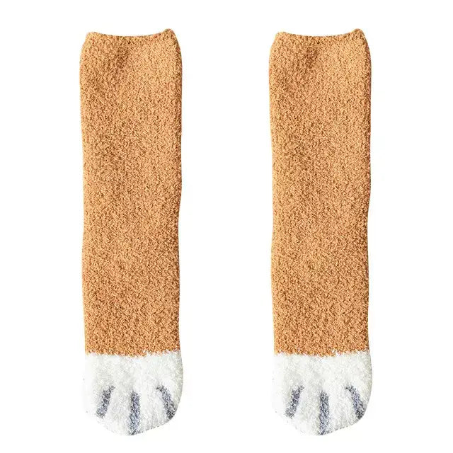 Animal cartoon fleece socks y2k - b / european size 35-43