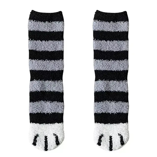 Animal cartoon fleece socks y2k - c / european size 35-43