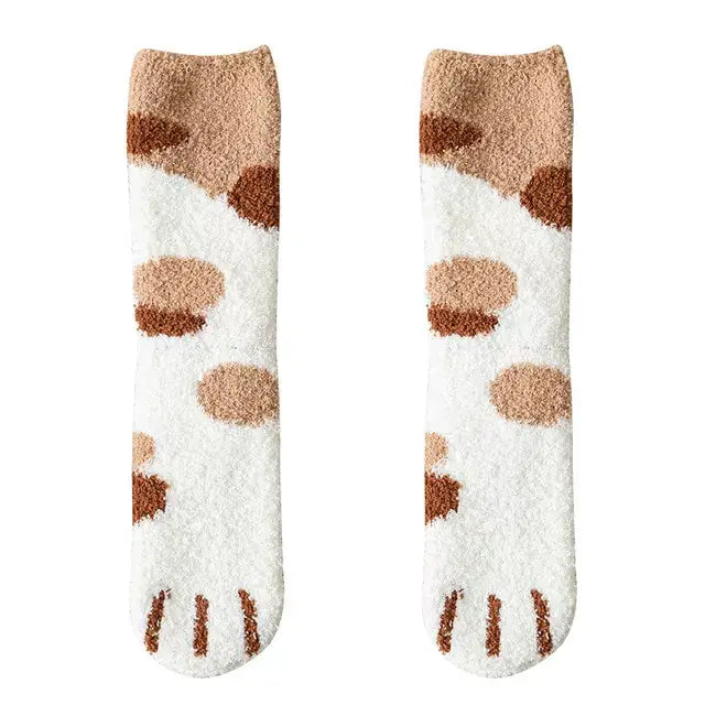 Animal cartoon fleece socks y2k - e / european size 35-43